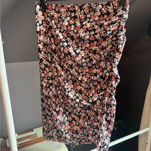 Floral knee length skirt